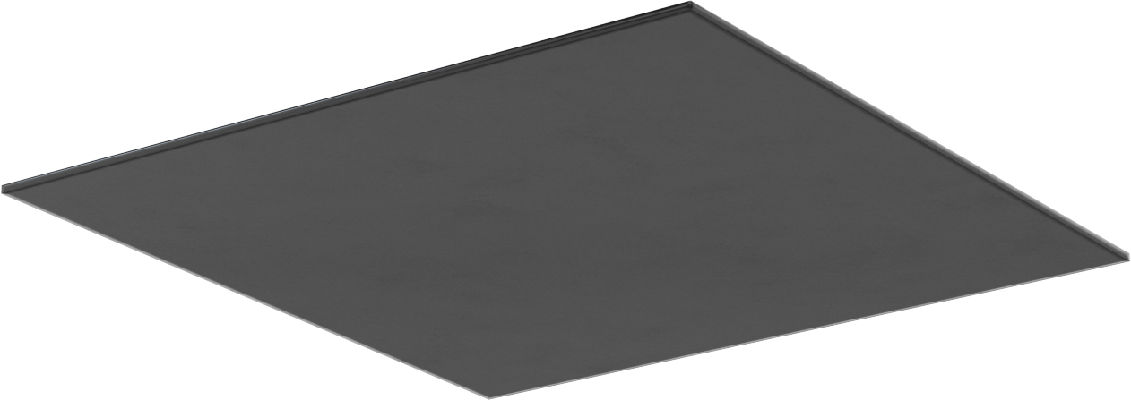 Kumaş Takviyeli Titreşim Sönümleyici Ped, Ağır Makine için, 12“ Uzunluk x 12” Genişlik x 1/8" Kalınlık