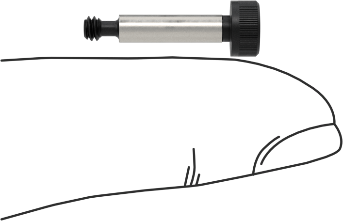 Alaşımlı Çelik Omuzlu Vida, 1/8" Omuz Çapı, 1/2" Omuz Uzunluğu, 4-40 Diş