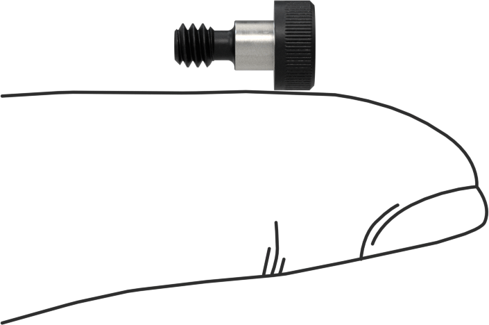Alaşımlı Çelik Omuzlu Vida, 5/32" Omuz Çapı, 1/8" Omuz Uzunluğu, 6-32 Diş