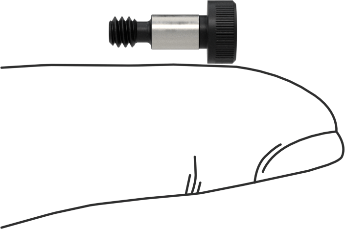 Alaşımlı Çelik Omuzlu Vida, 5/32" Omuz Çapı, 1/4" Omuz Uzunluğu, 6-32 Diş