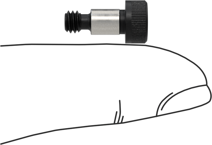 Alaşımlı Çelik Omuzlu Vida, 3/16" Omuz Çapı, 1/4" Omuz Uzunluğu, 8-32 Diş