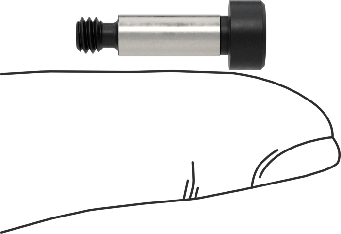 Alaşımlı Çelik Omuzlu Vida, 3/16" Omuz Çapı, 1/2" Omuz Uzunluğu, 8-32 Diş