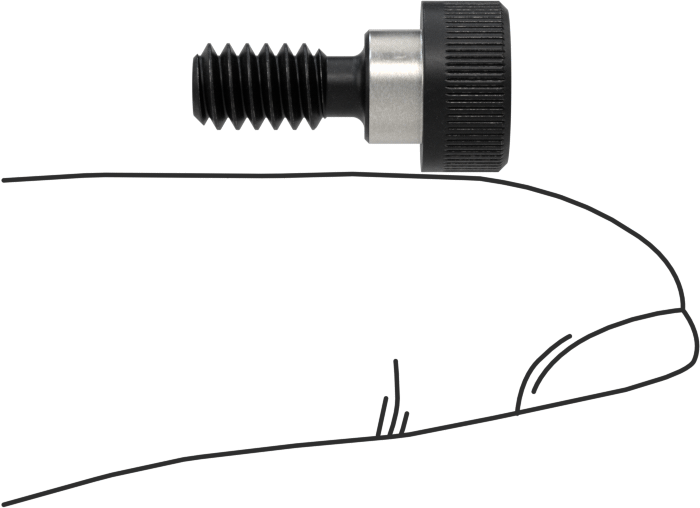 Alaşımlı Çelik Omuzlu Vida, 1/4" Omuz Çapı, 1/8" Omuz Uzunluğu, 10-24 Diş