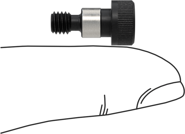 Alaşımlı Çelik Omuzlu Vida, 1/4" Omuz Çapı, 1/4" Omuz Uzunluğu, 10-32 Diş