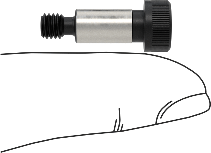 Alaşımlı Çelik Omuzlu Vida, 1/4" Omuz Çapı, 1/2" Omuz Uzunluğu, 10-32 Diş