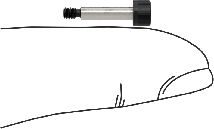 Alaşımlı Çelik Omuzlu Vida, 3/32" Omuz Çapı, 3/8" Omuz Uzunluğu, 2-56 Diş