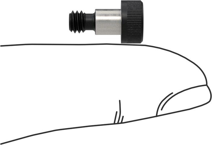 Alaşımlı Çelik Omuzlu Vida, 3/16" Omuz Çapı, 3/16" Omuz Uzunluğu, 8-32 Diş