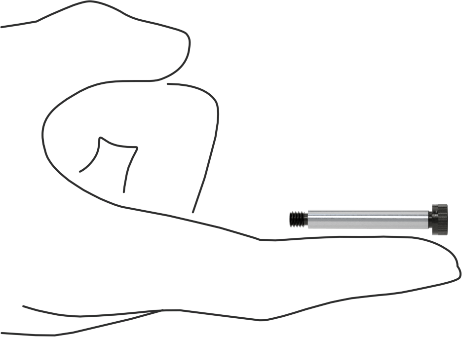 Alaşımlı Çelik Omuzlu Vida, 3/16" Omuz Çapı, 1-1/4" Omuz Uzunluğu, 8-32 Diş