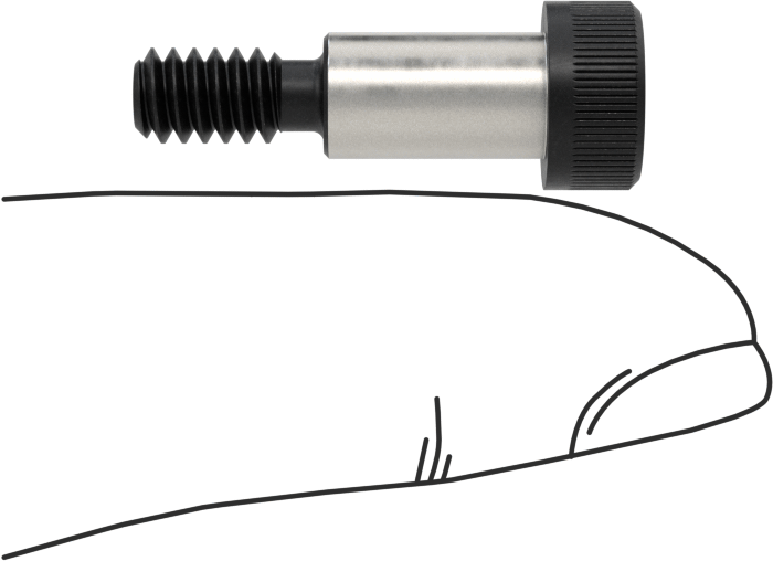 Alaşımlı Çelik Omuzlu Vida, 1/4" Omuz Çapı, 7/16" Omuz Uzunluğu, 10-24 Diş