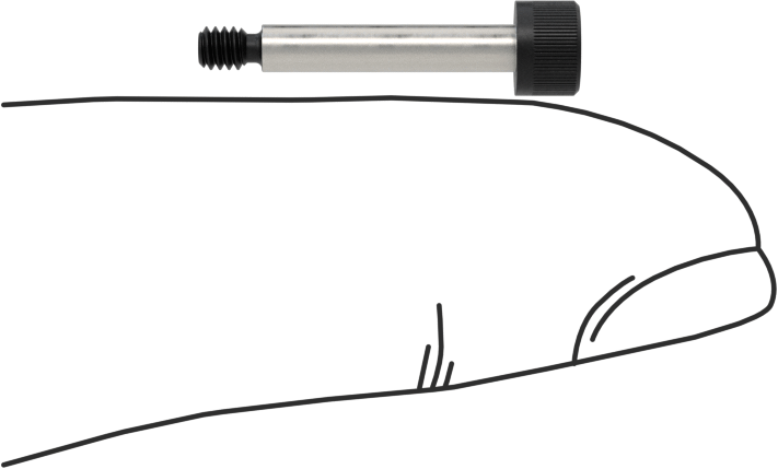 Alaşımlı Çelik Omuzlu Vida, 3/32" Omuz Çapı, 1/2" Omuz Uzunluğu, 2-56 Diş