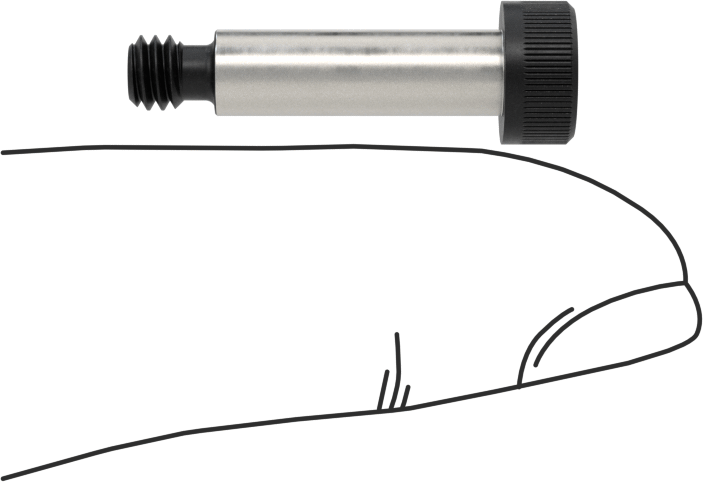Alaşımlı Çelik Omuzlu Vida, 3/16" Omuz Çapı, 5/8" Omuz Uzunluğu, 8-32 Diş
