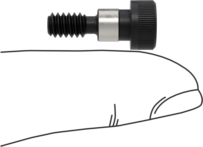 Alaşımlı Çelik Omuzlu Vida, 1/4" Omuz Çapı, 1/4" Omuz Uzunluğu, 10-24 Diş
