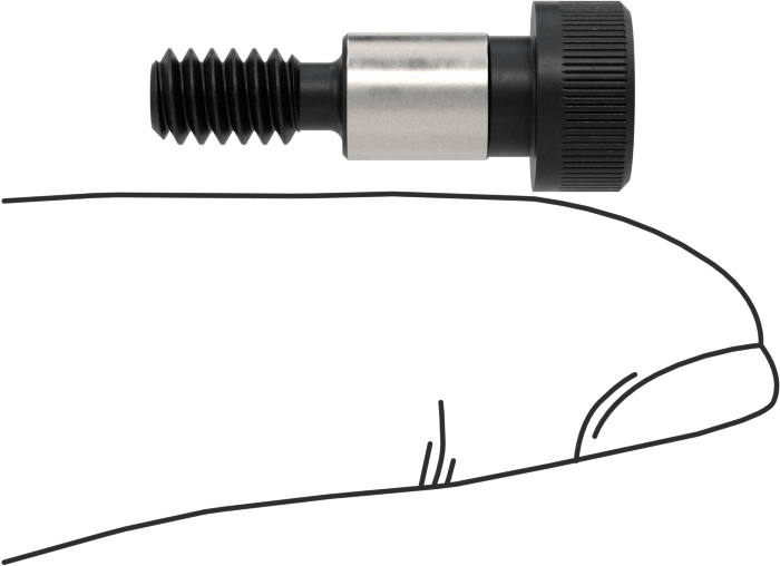 Alaşımlı Çelik Omuzlu Vida, 1/4" Omuz Çapı, 3/8" Omuz Uzunluğu, 10-24 Diş