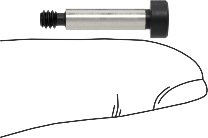 Alaşımlı Çelik Omuzlu Vida, 5/32" Omuz Çapı, 5/8" Omuz Uzunluğu, 6-32 Diş