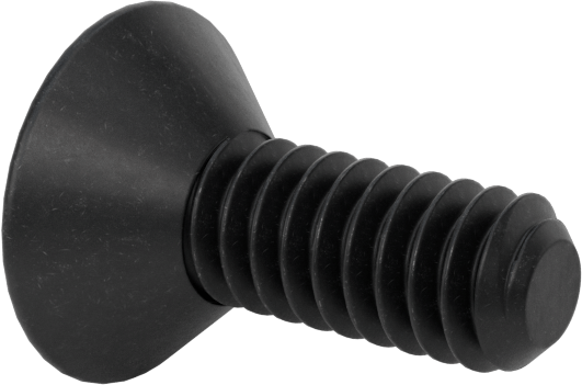 Dişli Kilitlemeli Altıgen Tahrikli Düz Başlı Vidalar, Alaşımlı Çelik, 2-56 Diş Boyutu, 1/4" Uzunluk