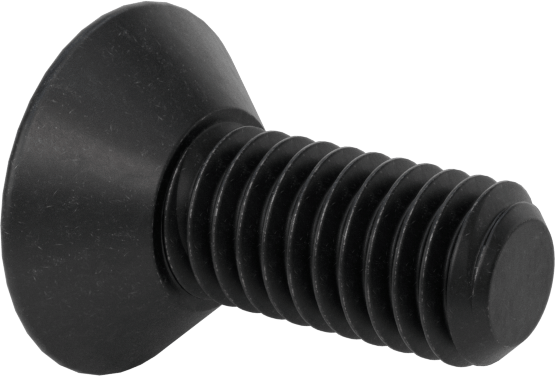 Dişli Kilitlemeli Altıgen Tahrikli Düz Başlı Vidalar, Alaşımlı Çelik, 10-32 Diş Boyutu, 1/2" Uzunluk