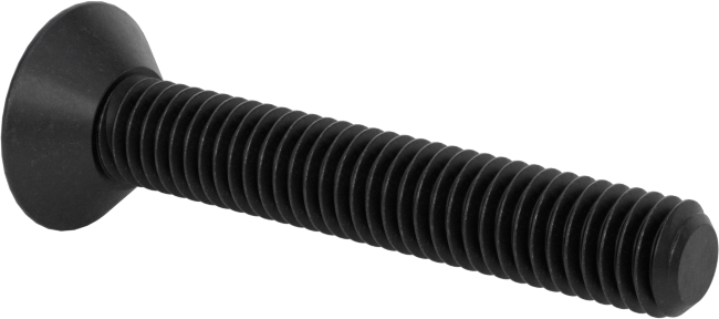 Dişli Kilitlemeli Altıgen Tahrikli Düz Başlı Vidalar, Alaşımlı Çelik, 10-32 Diş Boyutu, 1-1/4" Uzunluk
