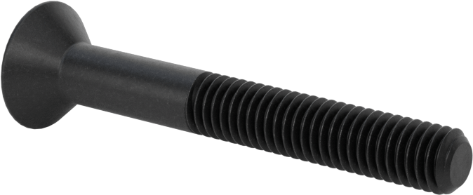Dişli Kilitlemeli Altıgen Tahrikli Düz Başlı Vidalar, Alaşımlı Çelik, 10-32 Diş Boyutu, 1-1/2" Uzunluk