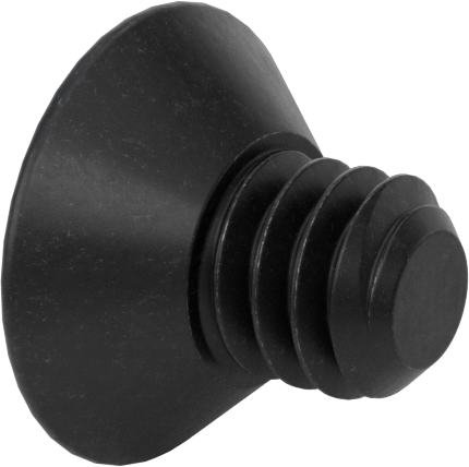 Dişli Kilitlemeli Altıgen Tahrikli Düz Başlı Vidalar, Alaşımlı Çelik, 1/4"-20 Diş Boyutu, 3/8" Uzunluk