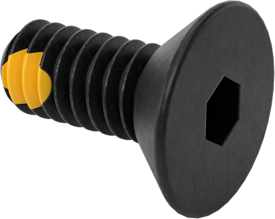 Dişli Kilitlemeli Altıgen Tahrikli Düz Başlı Vidalar, Alaşımlı Çelik, 1/4"-20 Diş Boyutu, 5/8" Uzunluk