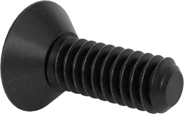 Dişli Kilitlemeli Altıgen Tahrikli Düz Başlı Vidalar, Alaşımlı Çelik, 1/4"-20 Diş Boyutu, 3/4" Uzunluk