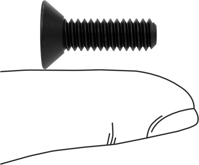 Dişli Kilitlemeli Altıgen Tahrikli Düz Başlı Vidalar, Alaşımlı Çelik, 1/4"-20 Diş Boyutu, 7/8" Uzunluk