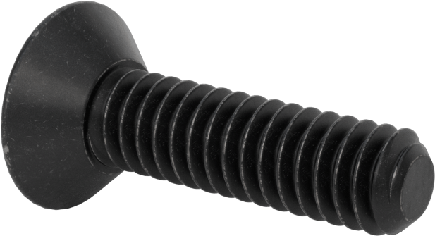 Dişli Kilitlemeli Altıgen Tahrikli Düz Başlı Vidalar, Alaşımlı Çelik, 1/4"-20 Diş Boyutu, 1" Uzunluk