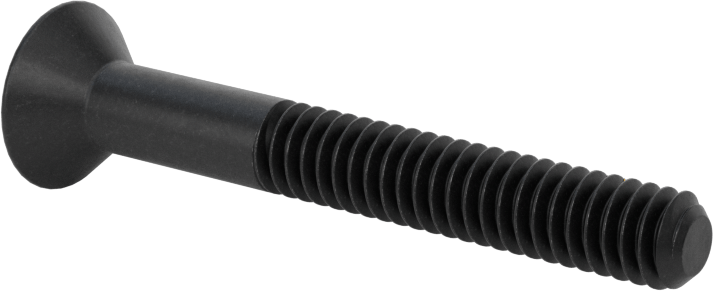Dişli Kilitlemeli Altıgen Tahrikli Düz Başlı Vidalar, Alaşımlı Çelik, 1/4"-20 Diş Boyutu, 2" Uzunluk