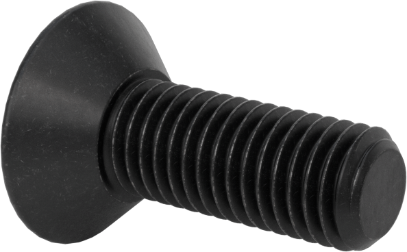 Dişli Kilitlemeli Altıgen Tahrikli Düz Başlı Vidalar, Alaşımlı Çelik, 1/4"-28 Diş Boyutu, 3/4" Uzunluk