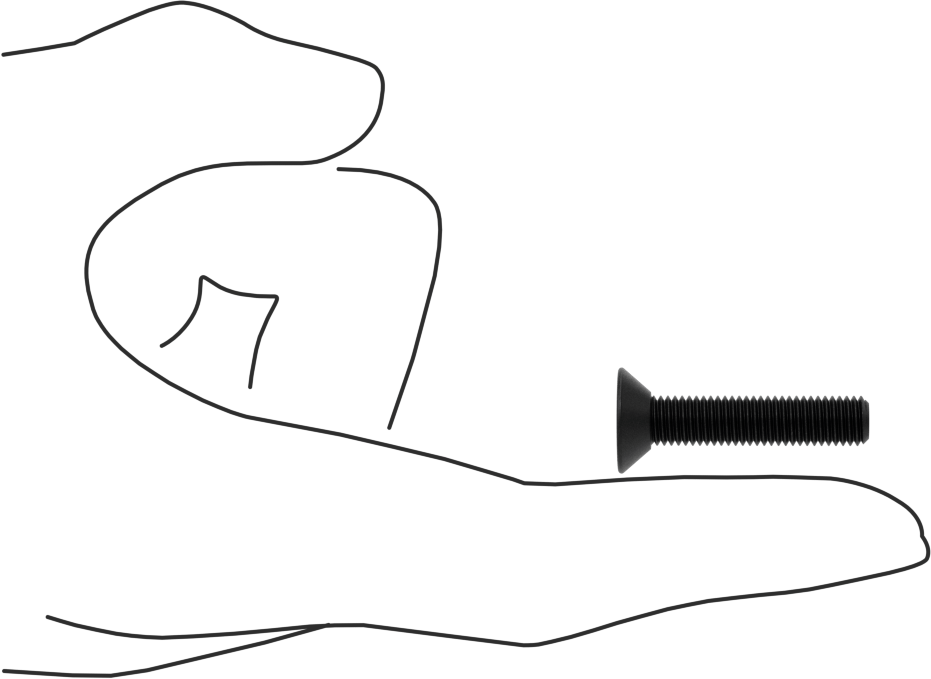 Dişli Kilitlemeli Altıgen Tahrikli Düz Başlı Vidalar, Alaşımlı Çelik, 1/4"-28 Diş Boyutu, 1-1/4" Uzunluk