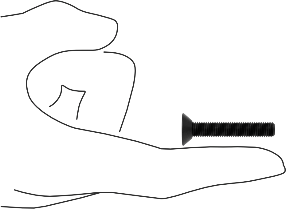 Dişli Kilitlemeli Altıgen Tahrikli Düz Başlı Vidalar, Alaşımlı Çelik, 1/4"-28 Diş Boyutu, 1-1/2" Uzunluk