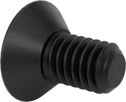 Dişli Kilitlemeli Altıgen Tahrikli Düz Başlı Vidalar, Alaşımlı Çelik, 5/16"-18 Diş Boyutu, 5/8" Uzunluk
