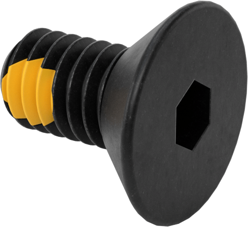 Dişli Kilitlemeli Altıgen Tahrikli Düz Başlı Vidalar, Alaşımlı Çelik, 5/16"-18 Diş Boyutu, 5/8" Uzunluk