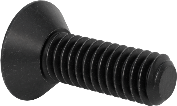 Dişli Kilitlemeli Altıgen Tahrikli Düz Başlı Vidalar, Alaşımlı Çelik, 5/16"-18 Diş Boyutu, 1" Uzunluk