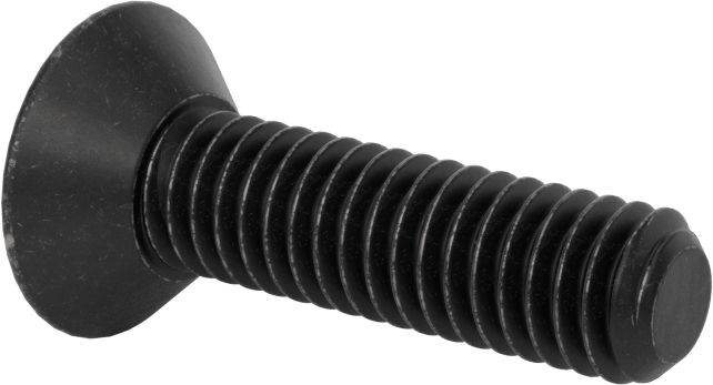 Dişli Kilitlemeli Altıgen Tahrikli Düz Başlı Vidalar, Alaşımlı Çelik, 5/16"-18 Diş Boyutu, 1-1/4" Uzunluk