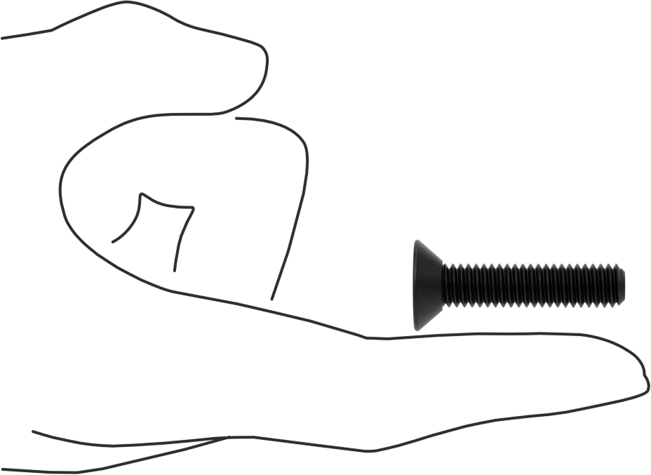 Dişli Kilitlemeli Altıgen Tahrikli Düz Başlı Vidalar, Alaşımlı Çelik, 5/16"-18 Diş Boyutu, 1-1/2" Uzunluk
