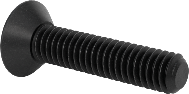 Dişli Kilitlemeli Altıgen Tahrikli Düz Başlı Vidalar, Alaşımlı Çelik, 5/16"-18 Diş Boyutu, 1-1/2" Uzunluk