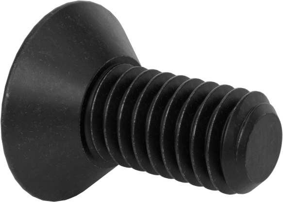 Dişli Kilitlemeli Altıgen Tahrikli Düz Başlı Vidalar, Alaşımlı Çelik, 3/8"-16 Diş Boyutu, 7/8" Uzunluk
