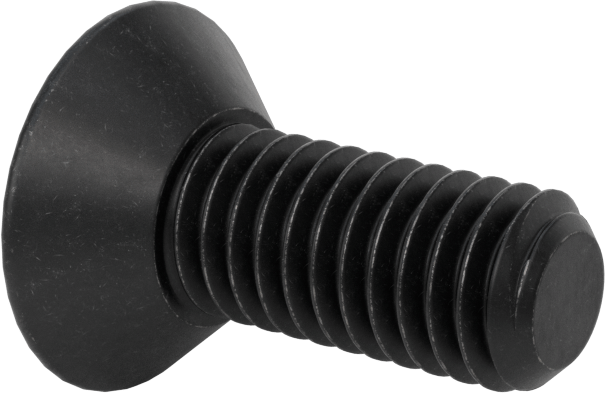 Dişli Kilitlemeli Altıgen Tahrikli Düz Başlı Vidalar, Alaşımlı Çelik, 3/8"-16 Diş Boyutu, 1" Uzunluk