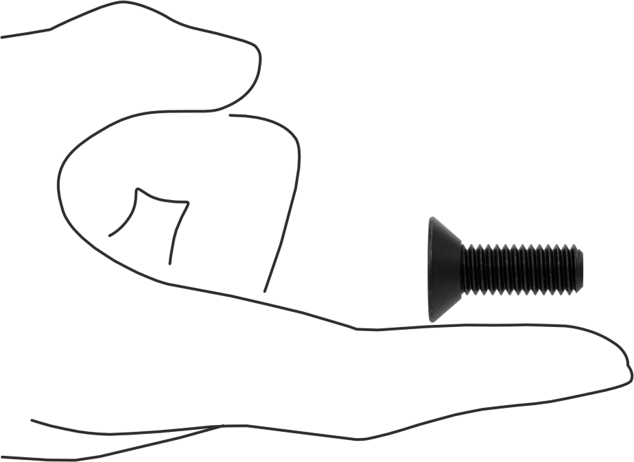 Dişli Kilitlemeli Altıgen Tahrikli Düz Başlı Vidalar, Alaşımlı Çelik, 3/8"-16 Diş Boyutu, 1-1/8" Uzunluk