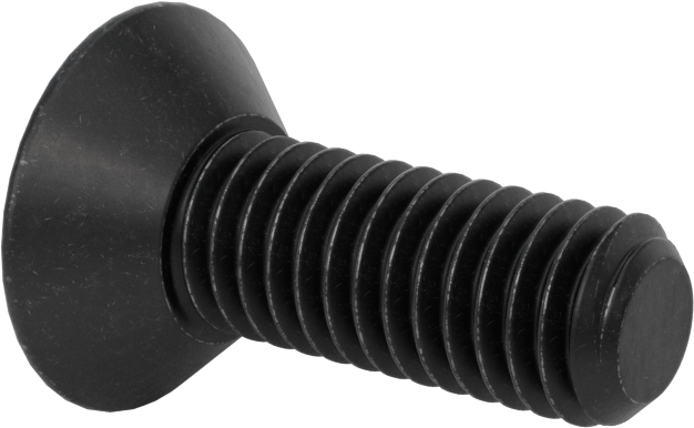 Dişli Kilitlemeli Altıgen Tahrikli Düz Başlı Vidalar, Alaşımlı Çelik, 3/8"-16 Diş Boyutu, 1-1/8" Uzunluk