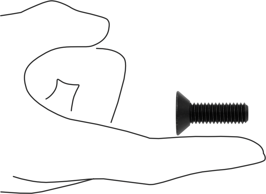 Dişli Kilitlemeli Altıgen Tahrikli Düz Başlı Vidalar, Alaşımlı Çelik, 3/8"-16 Diş Boyutu, 1-1/4" Uzunluk