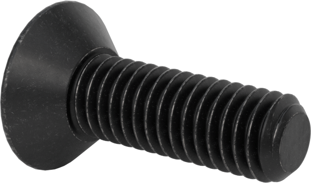 Dişli Kilitlemeli Altıgen Tahrikli Düz Başlı Vidalar, Alaşımlı Çelik, 3/8"-16 Diş Boyutu, 1-1/4" Uzunluk