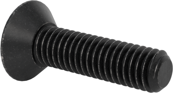 Dişli Kilitlemeli Altıgen Tahrikli Düz Başlı Vidalar, Alaşımlı Çelik, 3/8"-16 Diş Boyutu, 1-1/2" Uzunluk