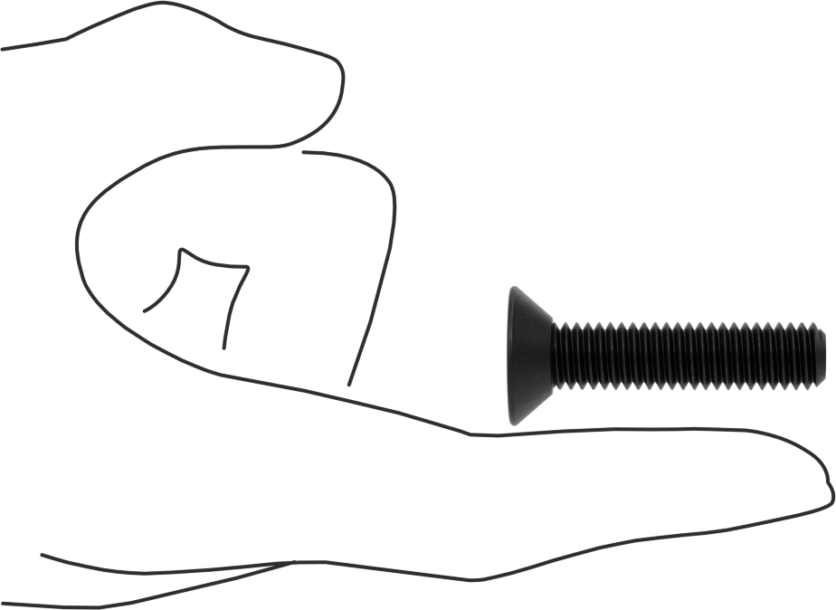 Dişli Kilitlemeli Altıgen Tahrikli Düz Başlı Vidalar, Alaşımlı Çelik, 3/8"-16 Diş Boyutu, 1-3/4" Uzunluk