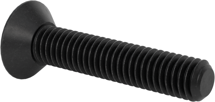 Dişli Kilitlemeli Altıgen Tahrikli Düz Başlı Vidalar, Alaşımlı Çelik, 3/8"-16 Diş Boyutu, 2" Uzunluk