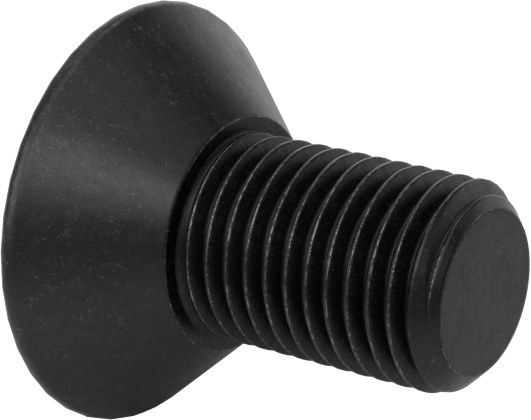 Dişli Kilitlemeli Altıgen Tahrikli Düz Başlı Vidalar, Alaşımlı Çelik, 3/8"-24 Diş Boyutu, 3/4" Uzunluk