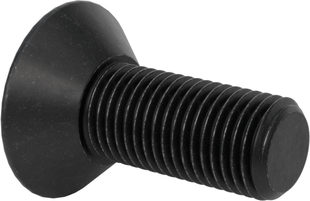 Dişli Kilitlemeli Altıgen Tahrikli Düz Başlı Vidalar, Alaşımlı Çelik, 3/8"-24 Diş Boyutu, 1" Uzunluk