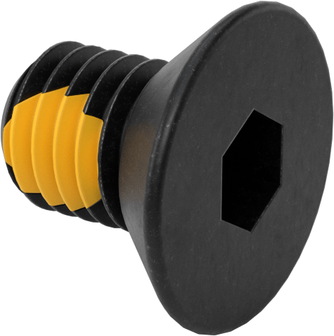 Dişli Kilitlemeli Altıgen Tahrikli Düz Başlı Vidalar, Alaşımlı Çelik, 1/2"-13 Diş Boyutu, 3/4" Uzunluk