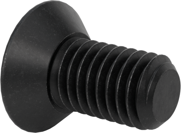 Dişli Kilitlemeli Altıgen Tahrikli Düz Başlı Vidalar, Alaşımlı Çelik, 1/2"-13 Diş Boyutu, 1" Uzunluk